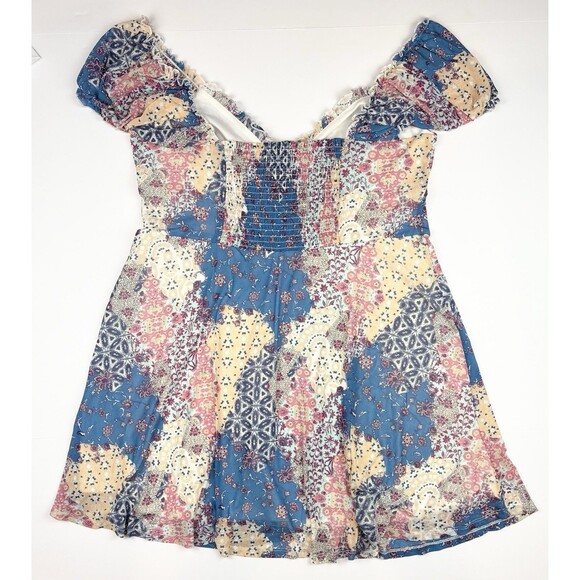 Urban Outfitters Audrey Floral Mesh Babydoll Coquette Patchwork Mini Dress, XXL - Picture 13 of 15